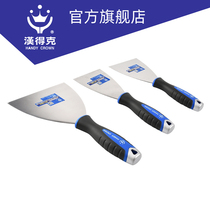Handek polished putty knife two-color handle 3 inch 4 inch 5 inch polished stainless steel blade with rear tail hammer type