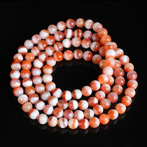 (Heavy red and white material) 112 79 grams of Cornucopia large diameter multi-circle ball bead bracelet necklace