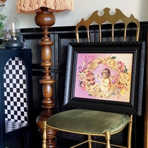 Red Brick House Onevoice Retro Wood Frame Dream Angel Hang Painting Homemade Two Colors