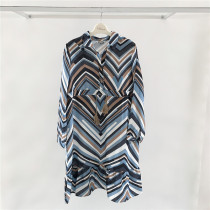 Spelled out perfect special cabinet Pregnancy Woman dress Spring Summer Flower Striped laces Snowspinning Libra 83CQ019