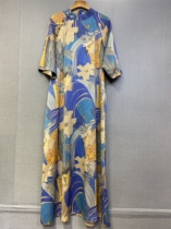 Factory direct sale plus size mother mulberry silk 100% heavyweight 50 mommi original long dress FHX75
