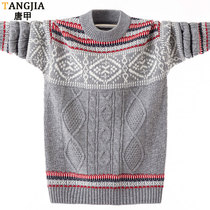 Boys knitted sweatshirt thickened with new sweater sun sweatshirt teenagers student boy woolen sweater jersey undershirt