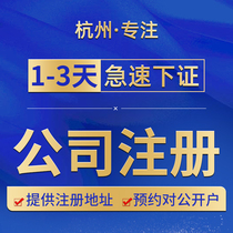  Hangzhou company registration self-employed e-commerce qualification business license exception handling for public accounts