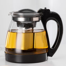 Heat-resistant explosion-proof large-capacity glass teapot Household Kung Fu tea flower Teapot Office tea maker Tea set