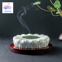 Lotus aromatherapy pendulum creative pendulum high white jade porcelain mahogany in Hangzhou Asian Games 520 gift box