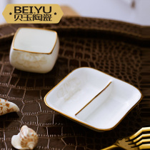 Beiyu bone porcelain taste dish European ceramic vinegar dish dip sauce dish creative seasoning dish sauce dish small dish household