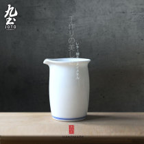 Nine-earth ceramic Zen-style hand-painted Qinghua Tea Road White Fair Cup Tea Sea Uniform Cup Tea Mat Water Cup Tea Accessories