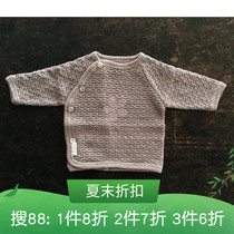  Spot Swiss niche silk cotton knitted romper hollow cardigan oblique lapel comfortable baby children 88