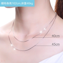 Imitation silver short O-shaped collarbone necklace water wave Star Box chain melon seed chain jewelry does not fade