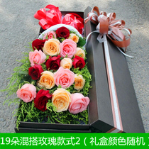 Red Rose Gift Boxes in the city of Fengshun County Mejiang District of Meizhou City Guangdong Province Tongcheng Fresh Flowers Express Flowers Door-to-door