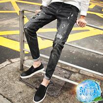 Tide pants soft casual wear ankle-length pants men slim Korean casual Mori Harajuku style straight pants simple Korean style