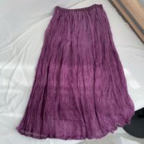 Wood-dyed purple fries genuine silk mulberry silk Shun 10-body dress for 10 days shipping and repeated dyeing process complex