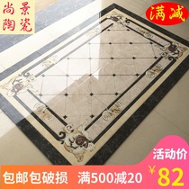 Parquet microcrystalline stone floor tiles 800x800 entrance carpet flower polished crystal brick corridor living room gold-plated tiles