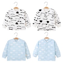 Newborn clothes half back clothes 0 autumn and winter 3 months newborn baby thick cotton cotton baby warm coat 6