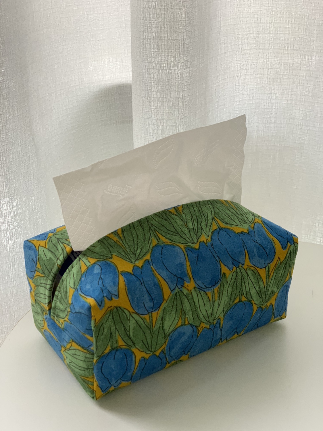Treasures Handmade Custom Japan Imported Tulips Thin Cotton Linen Tissue Box Extractable Toilet Paper Bag
