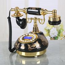 Tunqiju (TQJ)black ceramic living room vintage telephone Bedroom room antique telephone Household solid