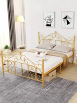 Nordic iron bed 1 5 m double bed single Princess iron bed 1 8 M simple modern European apartment iron frame bed