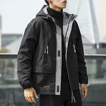 Stormsuit Tide brand spring and autumn 2021 new trend tooling jacket loose hooded youth bomber jacket men