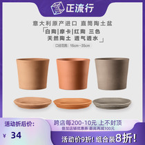Qingye DEROMA Roman red pottery pots pottery pots Nordic simple indoor fleshy green rose pots