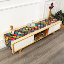 National Wind TV Cabinet Geb Waterproof anti-scraping cotton linen towels Rectangular Table Cloth 100 lapped into the family shoe cabinet Gaib