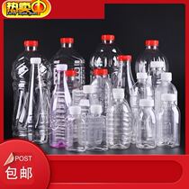 Mineral water empty bottle with lid sealed beverage liquid portable disposable dispensing food grade transparent plastic bottle