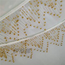 Gold and silver tooth-shaped wavy straight tube dance clothing accessories lampshade bucket hat hat tassel lighting bead lace sale sale