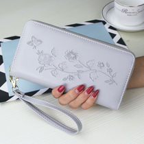 New 2020 Ladies Hollow Bag Wallet Womens Long Rose Zipper Large Capacity Wallet Phone Bag