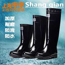Shanghai Shenshen rain boots mens high tube medium tube short tube non-slip rubber shoes water boots overshoes light labor protection boots waterproof shoes