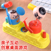 Puzzle thinking training toys Childrens two-player battle knocking ice cubes Penguin ice breaking game Board game Frog pacman