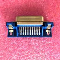 Blue female seat series 57 welded plate connector ieee488cn24pin curved flapper plastic