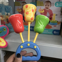 Singapore same rattle toy baby small wave drum plastic hand multi-color drum