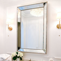 European light luxury bathroom bathroom mirror vanity mirror wall bedroom home simple cosmetic mirror stereo mirror wall