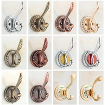 Wall single hook clothes hat antique clothes single pure copper adhesive hook gold European retro all copper cabinet hook clothes hook