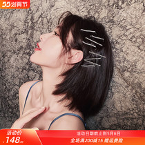 South Korean word clip for hairpin clip Liu Hai clip side clip side temperament water drill hair adorned with a full head decorated tennis red woman
