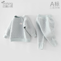 Balinese piggy baby clothes autumn and winter suit women thick childrens pajamas cotton male baby thermal underwear spring clothing