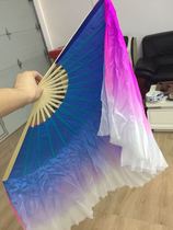  Blue rose red and white Jiaozhou dance fan dance fan double-sided two-color show color square dance wind crisp rain memory original fan