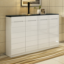 Shoe cabinet simple modern household door white paint large capacity porch cabinet living room partition storage shoe cabinet ultra-thin
