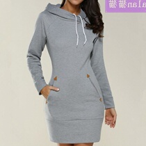 2018 Ladies Dress Ladies Winter Hooded Dresses Women Dress Dresses