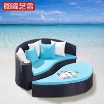 Outdoor furniture beach villa pool vinechair sofa balcony outdoor courtyard casual vine terrace chair