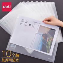 Able document bag transparent a4 folder student with exam paper collection bag office supplies archive bag bill bag thickened waterproof file bag fine art bag production inspection data collection bag school bag