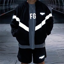 FOG FEAR OF GOD double line ESSENTIALS High Street 3M reflective long sleeve assault jacket jacket coat tide