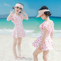 Childrens swimsuit Girl baby swimsuit One-piece princess skirt Cute girl swimsuit Middle child parent-child mother-daughter