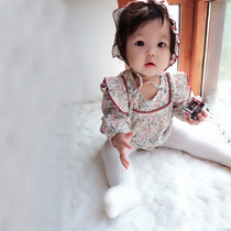 2018 New long sleeve jumpsuit spring and summer Women baby flower bag fart ha clothes baby out climbing clothes