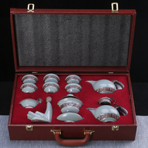 Gokiln Tea Set Suit Home ceramic Ice Cracked Glaze Ru Retro Piece Kongfu Tea Cup Tea Cup Tea Ceremony Chinese Brief