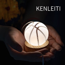 Luminous Water Crystal Ball Desktop Swing Piece Creative Basketball Water Crystal Ball Decorations Birthday Present