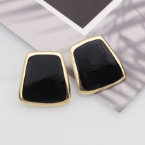 Anna with dripping oil high-grade earrings simple cold wind small Joker earrings female