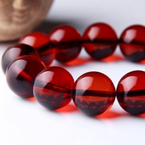 Sihuannian natural amber beeswax female blood pearl hand string 8-20mm round beads mens bracelet send certificate this year of life