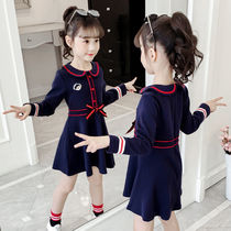 Girl dress autumn 2020 new foreign style Korean little girl College Style fashion long sleeve skirt spring and autumn