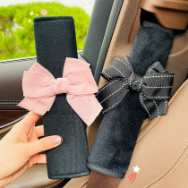 Car seat belt shoulder cover goddess car interior decoration products cute bow car safety belt protective cover