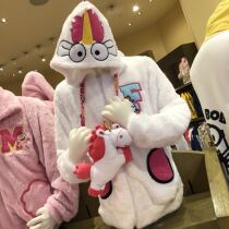 Japan USJ Universal Studios unicorn cartoon cute plush card set zipper crossbody bag